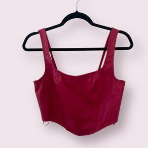 ⭐️ Corset Hot Night Out Party Minimalist Baddie Crop Club Blouse Latex Like Top